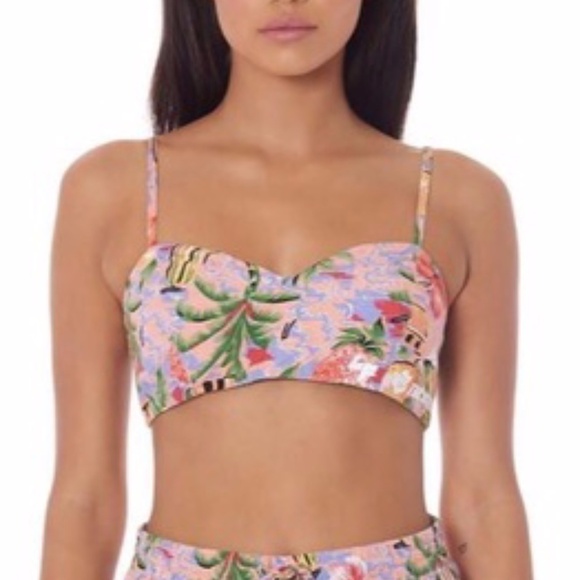 LF tropical print crop top size XS NWT - Picture 1 of 16